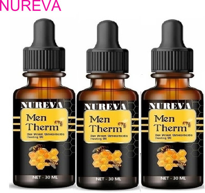 nureva Chest Firming Oil for Men Bee Venom 3 Pack Liquid(3 x 30 ml)