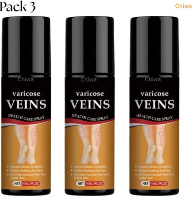 CHIWA Varicose Veins Spray OG Secure Circulation Therapy For Healthy Daily Living Liquid(3 x 100 ml)