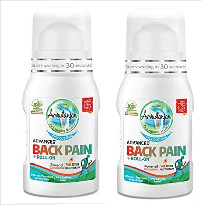 Amrutanjan Advanced Back Pain +Roll On Pack of 2 Liquid(2 x 30 ml)