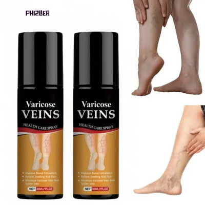 PHIZLLER Vericose Veins Spray Effective Vein Care Treatment Herbal Circulation Liquid Spray(2 x 50 ml)