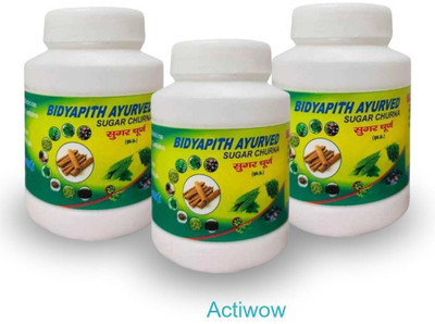 ACTIWOW Bidyapith Sugar Powder for Managing Blood Sugar Levels Daily Pack of 3 D03 Powder(3 x 100 g)