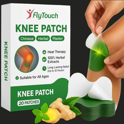 FlyTouch Herbal Knee Pain Patches for Comfortable Fit, Quick Relief and Daily Use Support Plaster & Patch(20 x 1 Patches)