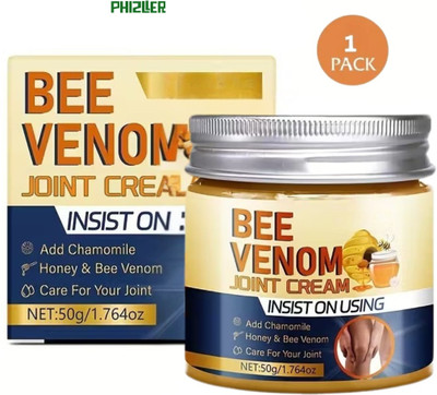 PHIZLLER Bee Venom Joint Cream Fast Acting Comfort Balm for Back and Muscle Pain Cream(50 g)
