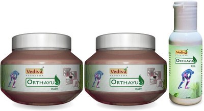Orthayu Ayurvedic Instant Muscle Pain Relief Balm with free Oil Balm(3 x 1 Units)