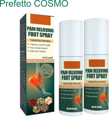 Prefetto COSMO Foot Pain Relief Spray – 2-Pack Instant Cooling Action Liquid(2 x 100 ml)