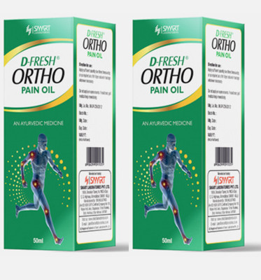 D FRESH ORTHO PAIN OIL INSTANT PAIN RELIEF FROM ALL KIND OF BODY PAIN PACK OF 2 Liquid(2 x 50 ml)