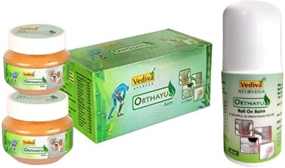 Orthayu Balm Ayurvedic Pain Relief Balm (100gm x 2) with Roll on (50ml) Balm(2 x 100 g)