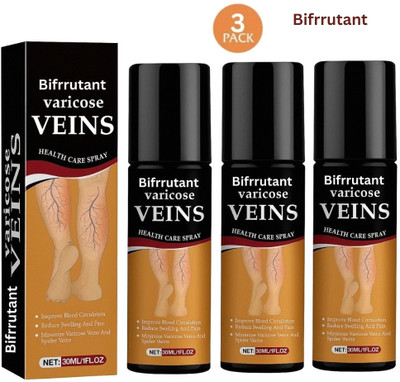 BIFRRUTANT Herbal Oil Formula Varicose Vein Stockings Spray Natural Mist Therapy Liquid(3 x 50 ml)