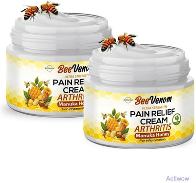 ACTIWOW Bee Venom Honey Pain Relief Arms And Stiffness Cream Cream(2 x 50 g)