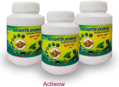 ACTIWOW Bidyapith Sugar Powder for Regulating Sugar Cravings Pack of 3 V02 Powder(3 x 100 g)