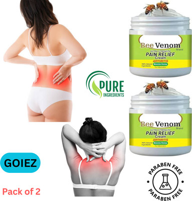 GOIEZ Bee Venom Cream For Back, Shoulder And Neck Pain Support (pack Of 2) Cream(2 x 100 g)