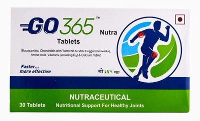 GO365 Nutra Tablets For Joint Pain, Stiffness And Osteoarthritis (Pack of 1) 30 Tablets(30 Units)