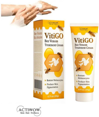 ACTIWOW Vitigo Bee Venom Cream for Pre-Makeup Glow cream PR01 A01 Cream(100 g)