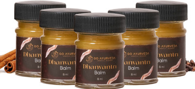 Go Ayurveda Dhanvantri Balm - 8 ML Pack With Goodness of Clove & Cinnamon For Effective Pain Relief Balm(5 x 8 ml)