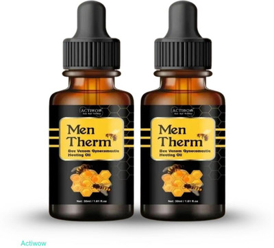 ACTIWOW Men Therm Bee Venom Heating Oil for Foam Rolling Muscle Warmth Liquid(2 x 15 ml)