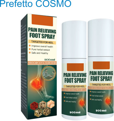 Prefetto COSMO Foot Pain Relief Spray (Pack of 2) – Quick Cooling Action Liquid(2 x 100 ml)
