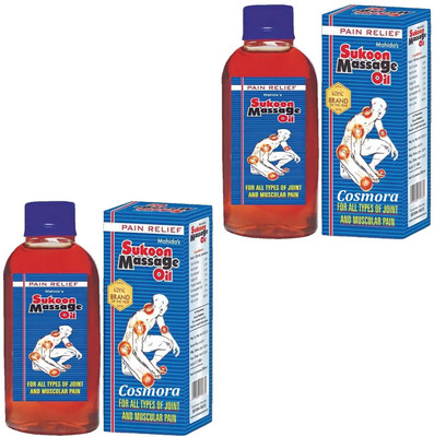 COSMORA SUKOON PAIN RELIEF OIL FOR INSTANT RELIEF BACK & MUSCLE PAIN PACK OF- 100ml x 2 Liquid(2 x 100 ml)