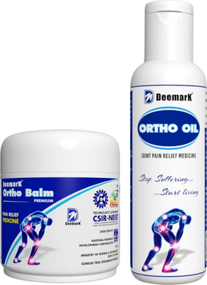 DEEMARK Ortho Balm & Ortho Oil ( 50grm + 100mL) - Joint Pain & Cramps Balm(2 x 1 Units)