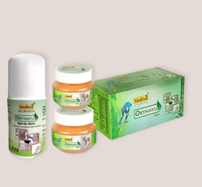 Orthayu Ayurvedic Pain relief balm PO3, Knee, Body, Back pain relief balm, Herbal balm Balm(3 x 83.33 g)