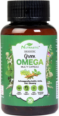 NUTRASTIC Green Omega – Heart, Joint & Immunity Support | 30 Capsules Capsules(30 Units)