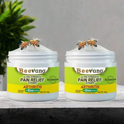 ACTIWOW BeeVana Natural Cream for Stiff Neck & Shoulders Pack of 2 Cream(2 x 25 g)