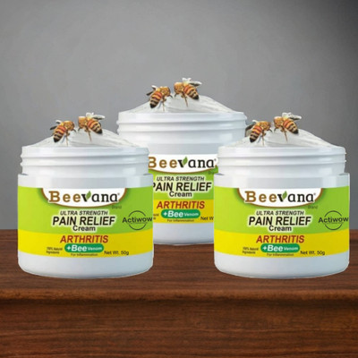 ACTIWOW BeeVana Natural Pain Relief for Neck, Back & Hips Pack of 3 Cream(3 x 16.67 g)