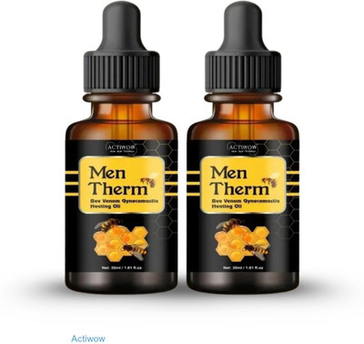 ACTIWOW Men Therm Bee Venom Heating Oil for Strength Circuit Cooldown Liquid(2 x 15 ml)