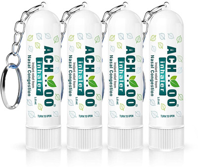 ACH...OO Inhaler Keychain Instant Relief for Cold and Nasal Congestion (Pack of 4) Inhaler(4 x 1 ml)