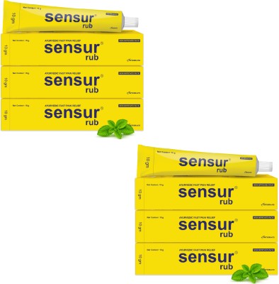 Sensur Natural & Ayurvedic Pain Relief Rub -(10 g, Pack of 6)|Fast Relief |All pains, One solution Cream(6 x 1 Units)