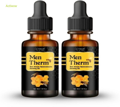 ACTIWOW Men Therm Bee Venom Heating Oil for Hamstring Stretch Recovery Liquid(2 x 15 ml)