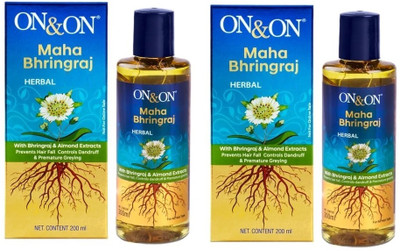 Element Elements On & On Maha Bhringraj oil Herbal Hair oil - 200ml Liquid(2 x 200 ml)