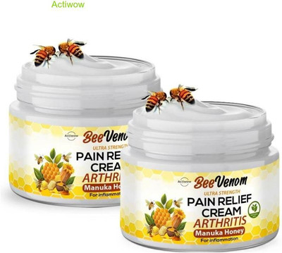 ACTIWOW Bee Venom Honey Pain Relief Joints And Lower Back Cream Cream(2 x 50 g)