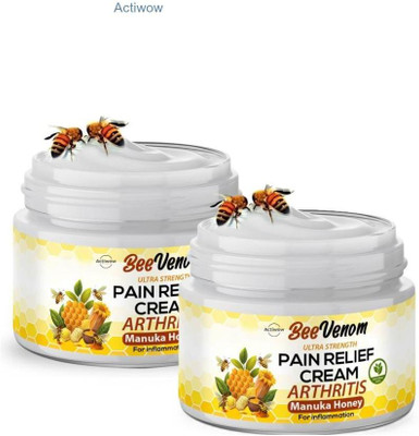 ACTIWOW Bee Venom Honey Pain Relief Neck And Cramps Cream Cream(2 x 50 g)