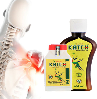 masolin HERBAL KATCH AYURVEDIC JOINT PAIN RELIEF OIL 100 ML AND CAPSULE 60CAPS Liquid(2 Units)