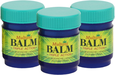 Multani Triple Action Balm (Pack of 3) | Multi-Propose Pain Relief - Balm(3 x 20 g)