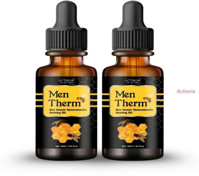 ACTIWOW Men Therm Bee Venom Heating Oil for Dumbbell Circuit Recovery Liquid(2 x 15 ml)