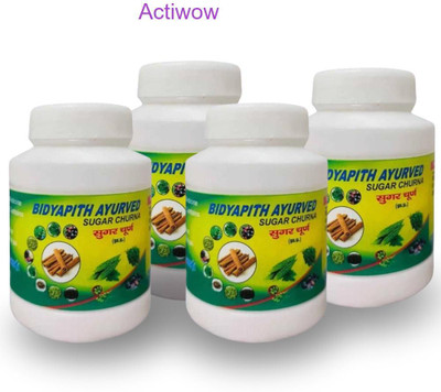 ACTIWOW Bidyapith Sugar Powder for Optimizing Blood Sugar Peaks Pack of 4 A02 Powder(4 x 100 g)
