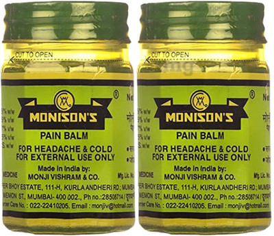 Monison Monisons Pain Balm 50gm Pack of 2 For Headache Cold & Joint Pain Balm(2 x 50 g)