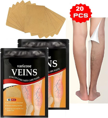 Pink Square Herbal varicose vein pain relief patches suitable for daily use Plaster & Patch Plaster & Patch(2 x 10 Patches)