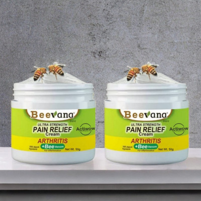 ACTIWOW BeeVana Pain Relief Cream for Neck, Shoulders & Back Pack of 2 Cream(2 x 25 g)