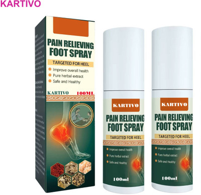 KARTIVO Cooling Foot Relief Mist Pack of 2 – Stress Free Feet Liquid(2 x 100 ml)
