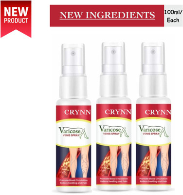 Crynn Leg Relief Varicose Vein Oil Spray (3-Pack) - 100ml Bottles for Vein Health Liquid(2 x 150 ml)
