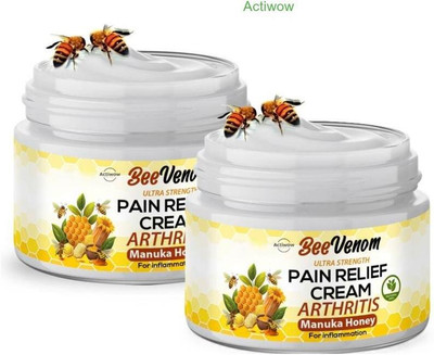 ACTIWOW Bee Venom Honey Pain Relief Joints And Arms Cream Cream(2 x 50 g)