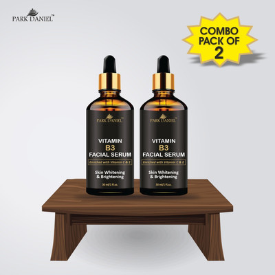 PARK DANIEL Pure Herbal Vitamin B3 Serum- For Anti Aging Combo pack of 2 Bottles of 30 ml(60 ml)(60 ml)