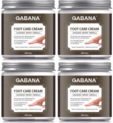 GABANA Foot Repair Cream For Itchy Feet & Cracked Heels Pack of 4 of 100gms(400 g)