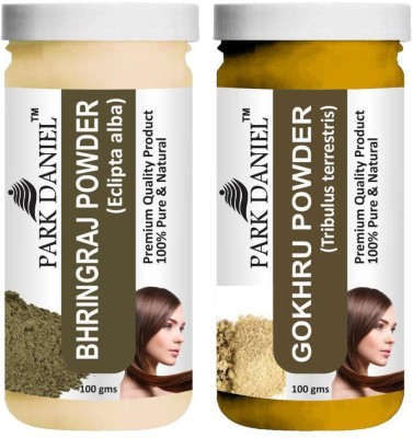 PARK DANIEL Skin Care Combo Of Bhringraj Powder & Gokhru Powder Combo Pack of 2 Bottles of 100 gm (200 gm )(200 g)