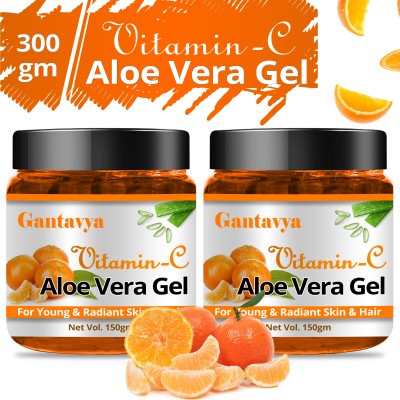 Gantavya Vitamin C & Aloe Vera face Gel Glow Up Gel Moisturizes Skin ,Moisturizes Skin(300 g)