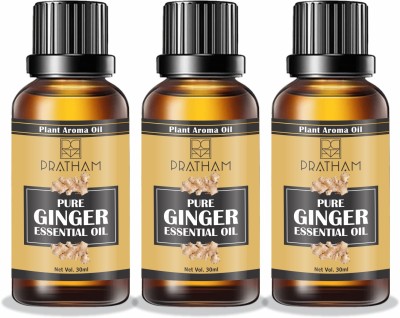 Pratham Fat Loss Oil, Belly Drainage Ginger Oil Essential Massage Oil,Pack Of 3-90ml(90 ml)