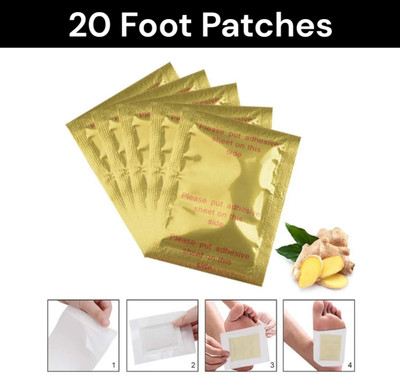 FlyTouch 20 - Gold Detox Foot Patches for Pain Relief & Stress Relief & Deep Sleep(120 g)