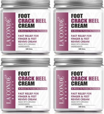 La'Conde Foot Cream for Dry & Cracked Feet, Moisturizes & Soothes Feet Pack 4 of 100gms(400 g)